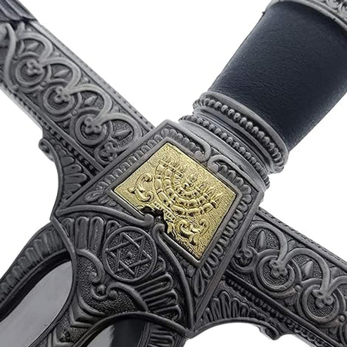 42" King Solomon Sword Black Edition Stainless Steel Ceremonial Replica Cosplay Swords