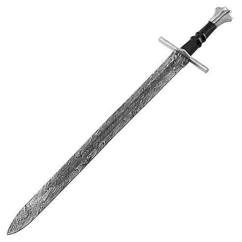 34" Handmade Damascus Steel Medieval Templar Sword Crusader By Cosplay Swords