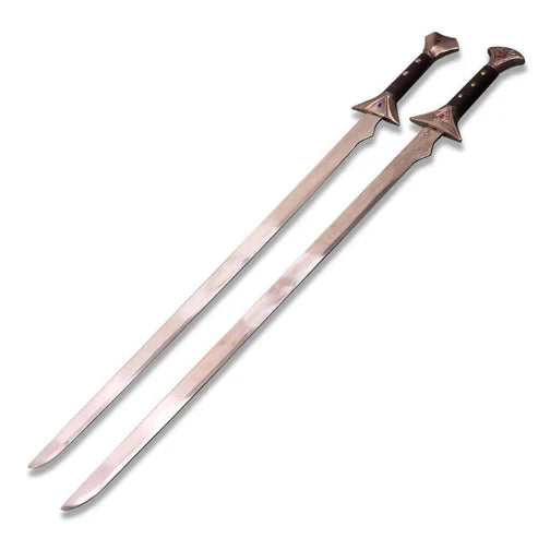 36" Icingdeath and Twinkle Scimitar Replica Set with Leather Sheaths By Cosplay Swords
