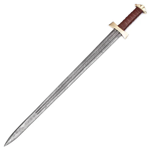 37" Handmade Damascus Steel Viking Warrior Sword Heritage By Cosplay Swords