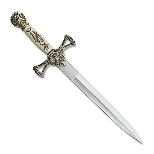 40.5” Mount Carmel Medieval Sword Stainless Steel Blade with Leather Scabbard