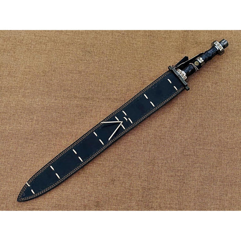 Hand forged Damascus steel Viking sword with Pakka Wood handle By Cosplay Sword