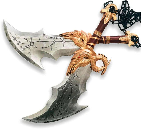 Kratos Blades of Chaos 18" God of War Ragnarok Prop By Cosplay Swords