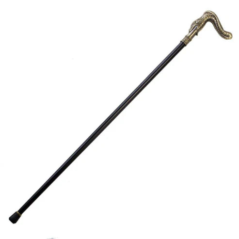 Handmade Brass Finish Snake Head Cane Sword 12" Hidden Steel Blade By Cosplay Sword