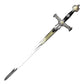 King Solomon Sword 42" Polished Stainless Steel Ceremonial Replica with Wall Display Plaque