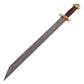 32" Handmade Damascus Steel Medieval Lang Seax 7th Century Viking Sword By Cosplay Sword
