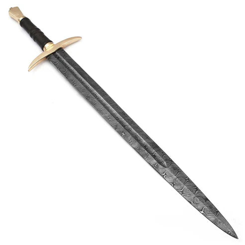 32" Handmade Damascus Steel  Viking Sword  Heritage By Cosplay Swords