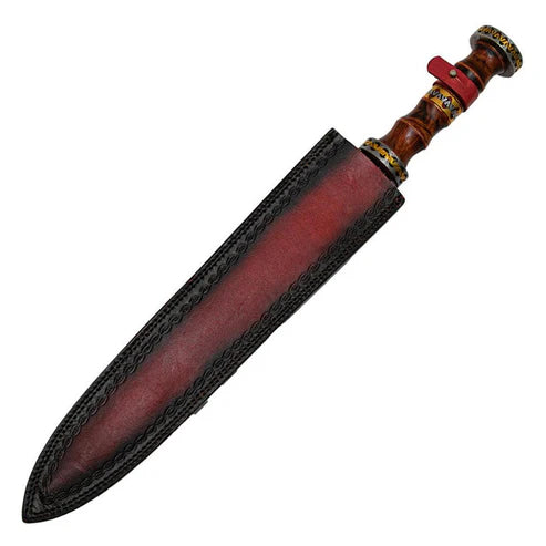 Handmade 21" Damascus steel Roman gladius style sword with rose wood handle By Cosplay Sword