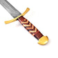 37" Brute Elja Pattern Damascus Steel Sword Historical Replica By Cosplay Swords