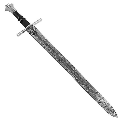34" Handmade Damascus Steel Medieval Templar Sword Crusader By Cosplay Swords