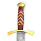 37" Brute Elja Pattern Damascus Steel Sword Historical Replica By Cosplay Swords
