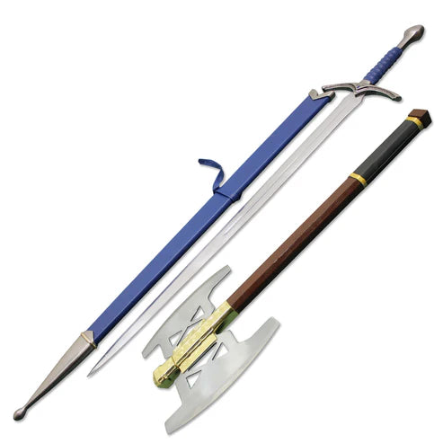 Handmade Armory of Middle earth Glamdring & Gimli’s Gold Edition Battle Axe By Cosplay Sword