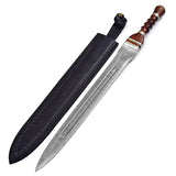 27" Handmade Damascus Steel Primitive Roman Gladius Historical Sword By Cosplay Swords