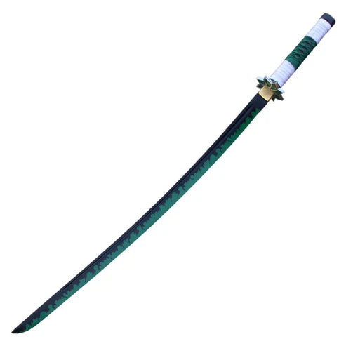 Sanemi Shinazugawa Wind Pillar Nichirin Sword 41" Full Tang Carbon Steel Demon Slayer Katana