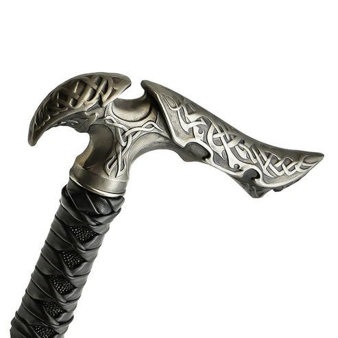 Handmade Black Axios Sword Cane 23"  Carbon Steel Blade By Cosplay Swords