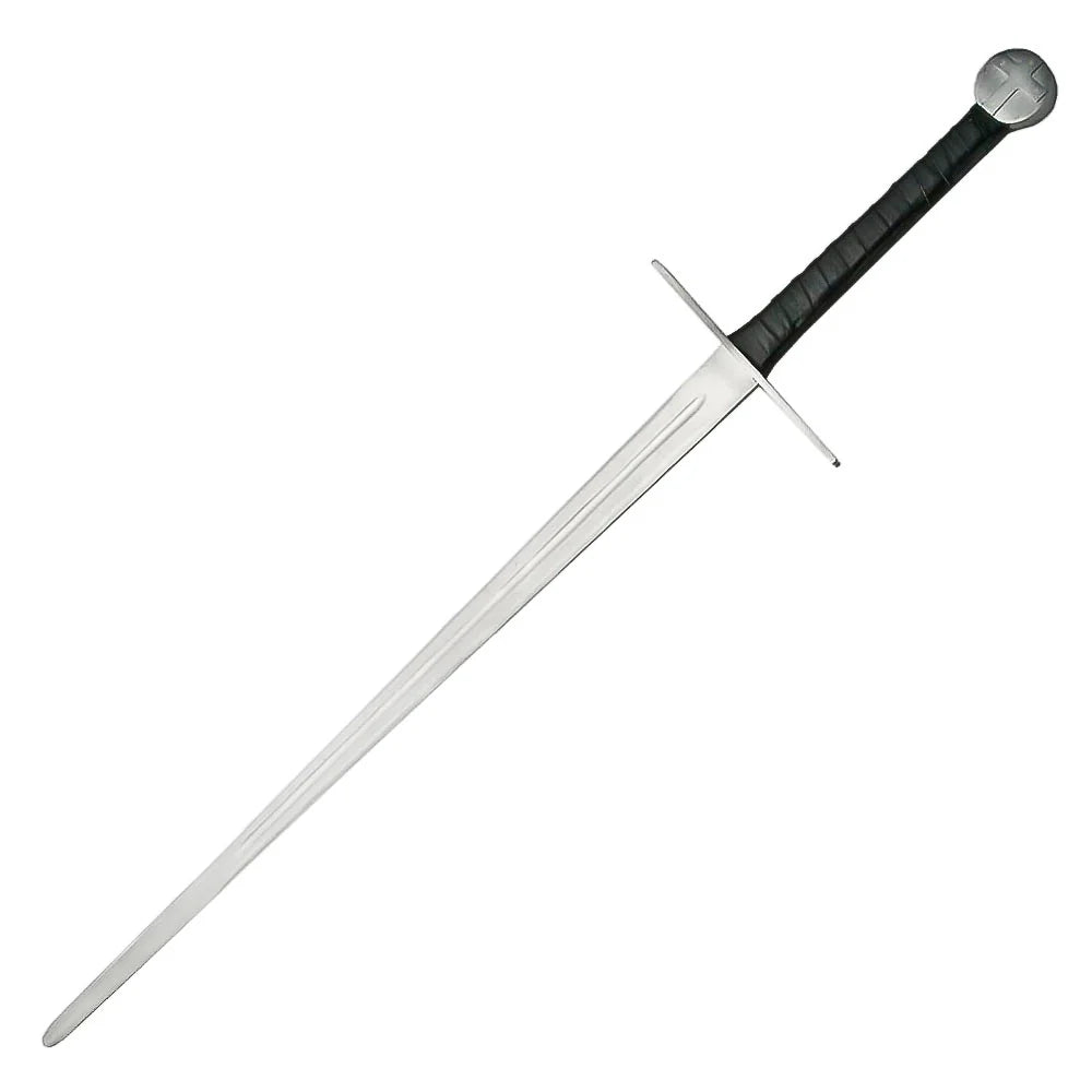 43” Handmade Medieval Cross Sword Stainless Steel Longsword with Scabbard by Cosplay Swords