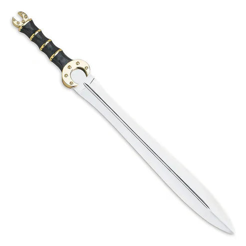 26.5” Handmade Authentic Celtic Dress Sword Stainless Steel Blade with Leather Scabbard