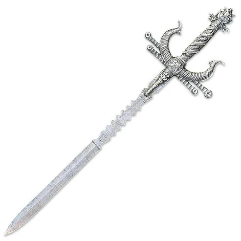 Handmade Damascus Steel  Master Sword 34" Premium Medieval Longsword with Leather Sheath