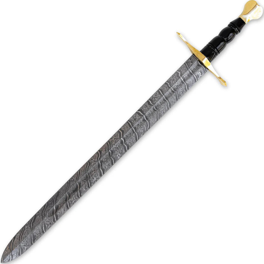 33" Handmade Damascus Steel Medieval Arming Sword Heritage By Cosplay Swords