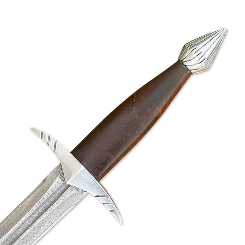 30" Handmade Damascus Steel Double Edge Sword Gladius Style By Cosplay Swords