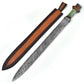 30.5" Handmade Damascus Steel Gladiator Spatha Sword Roman By Cosplay Swords