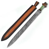 30.5" Handmade Damascus Steel Gladiator Spatha Sword Roman By Cosplay Swords