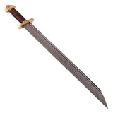 32" Handmade Damascus Steel Medieval Lang Seax 7th Century Viking Sword By Cosplay Sword