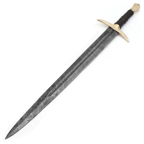 32" Handmade Damascus Steel  Viking Sword  Heritage By Cosplay Swords