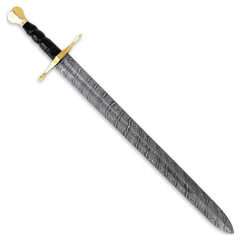33" Handmade Damascus Steel Medieval Arming Sword Heritage By Cosplay Swords
