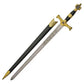 34" Gold Star of David Ceremonial Sword Stainless Steel Medieval By Cosplay Swords