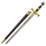 34" Gold Star of David Ceremonial Sword Stainless Steel Medieval By Cosplay Swords