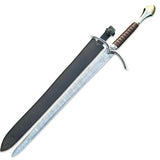 34" Handmade Damascus Steel Viking Sword Premium Medieval By Cosplay Sword