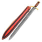 37" Brute Elja Pattern Damascus Steel Sword Historical Replica By Cosplay Swords