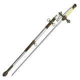 37” Masonic Knight Templar Ceremonial Sword With White Scabbard Cosplay Swords