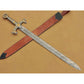 38" Handmade Medieval Templar Knight Longsword Damascus Steel By Cosplay Swords