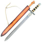 39" Custom Handmade Damascus Steel Viking Sword Medieval Longsword By Cosplay Sword