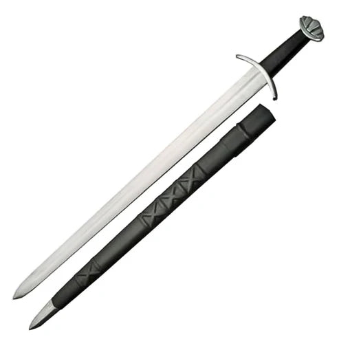 39” Handmade Stainless Steel Viking Sword Norse Chieftain Replica with Scabbard by Cosplay Swords