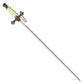 37” Masonic Knight Templar Ceremonial Sword With White Scabbard Cosplay Swords