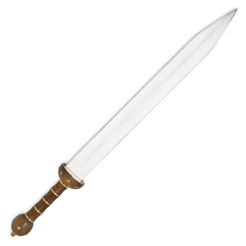 Roman Gladiator Spartan Gladius Sword 30.75" Polished Stainless Steel Blade with Leather Scabbard
