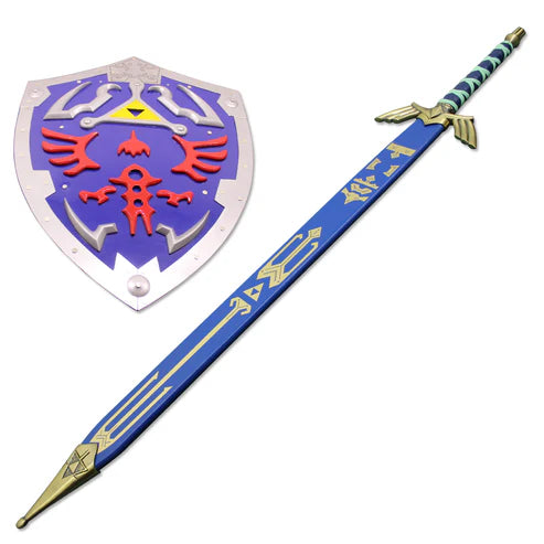 Skyward Edition Master Sword & Hylian Shield Replica Breath of the Wild  By Cosplay Sword