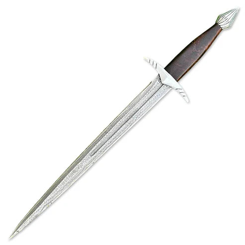 30" Handmade Damascus Steel Double Edge Sword Gladius Style By Cosplay Swords