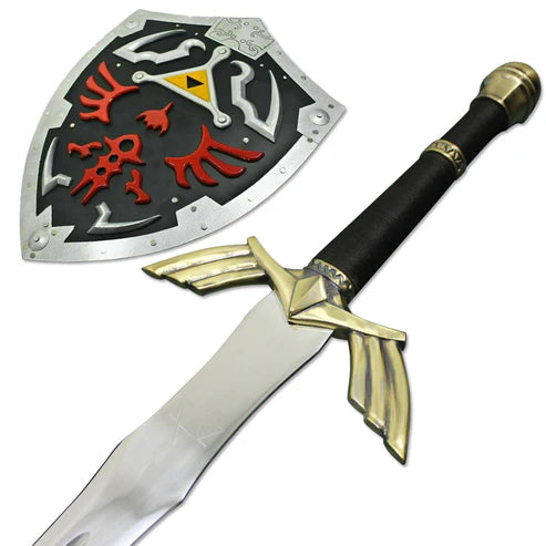 Master Sword of Dark Link & Dark Link Hylian Shield Set By Cosplay Sword