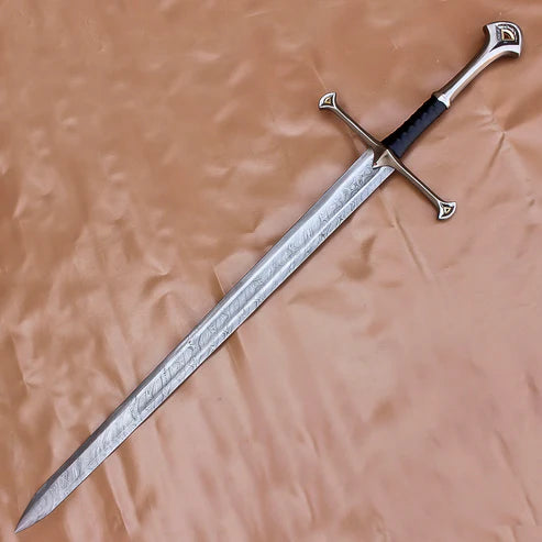 40" Damascus Steel Anduril Sword of Aragorn Narsil Replica By Cosplay Swords