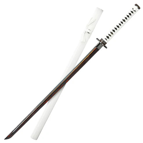 41 3/4" Shinwa White Knight Black Damascus Sword Full Tang Katana By Cosplay Swords