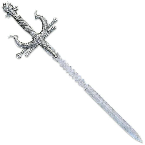 Handmade Damascus Steel  Master Sword 34" Premium Medieval Longsword with Leather Sheath