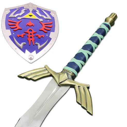 Skyward Edition Master Sword & Hylian Shield Replica Breath of the Wild  By Cosplay Sword