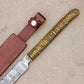 28" Stunning Full Tang Damascus Steel Machete Sword Heavy Duty Cosplay Swords