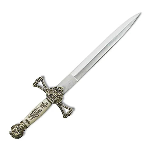 40.5” Mount Carmel Medieval Sword Stainless Steel Blade with Leather Scabbard