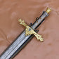 40" Awesome Hand Forged Damascus Steel Marvelous Sword Fantasy Blade with Leather Sheath