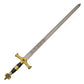 34" Gold Star of David Ceremonial Sword Stainless Steel Medieval By Cosplay Swords